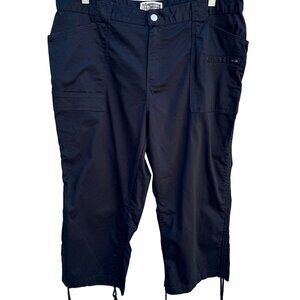 Route 66 Original Clothing Co Vintage Womens Black Stretch Cargo Capri Pants 18W